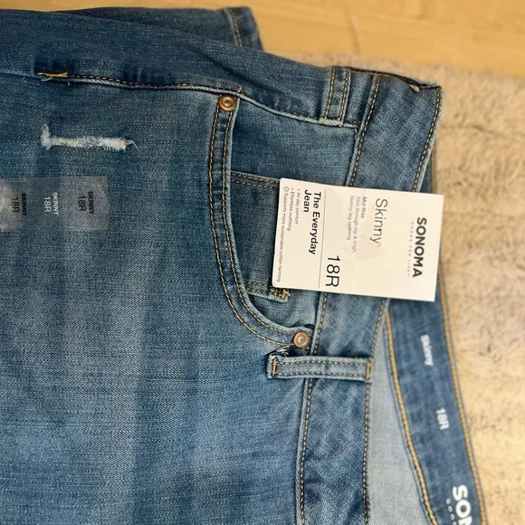 NWT Sonoma 18R Skinny Mid Rise 401 Donner Jean - Picture 4 of 9